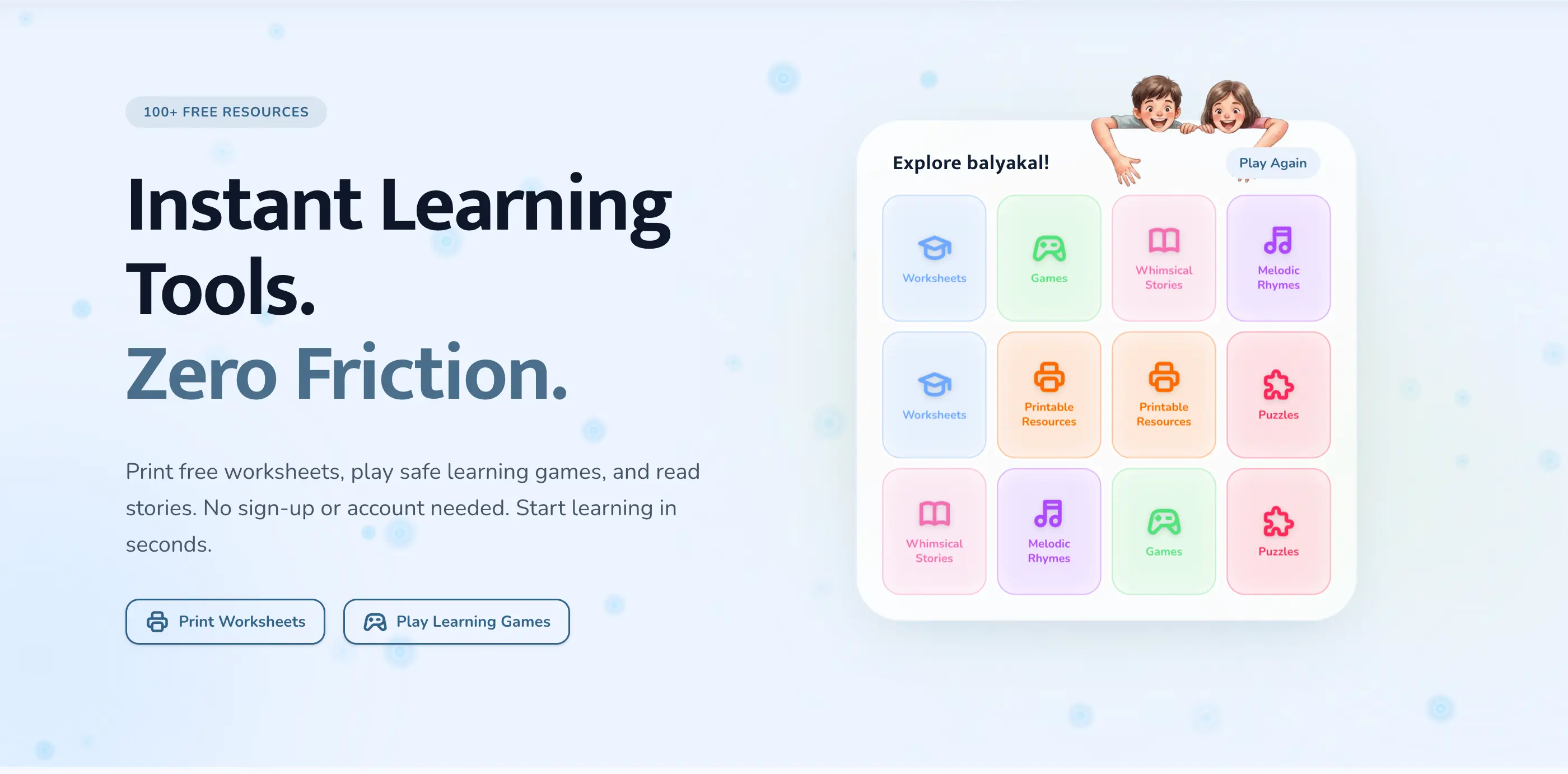 Balyakal | Instant Learning Tools. Zero Friction.