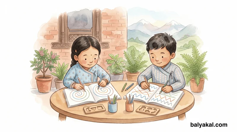 Screen-Free Paper Exercises for Focus and Calmness - Balyakal educational preview