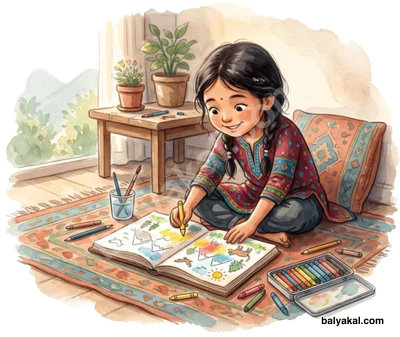 Colouring page generator - Balyakal educational preview