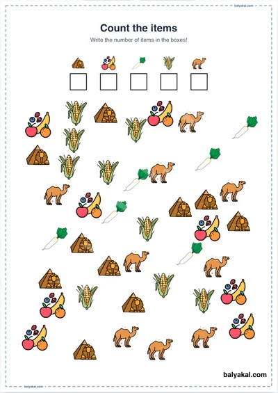 Count Jumbled Object page 3 - Printable worksheet preview