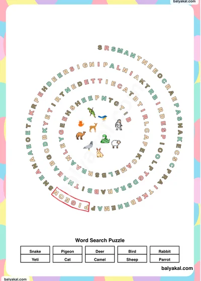 Spiral puzzles page 3 - Printable worksheet preview