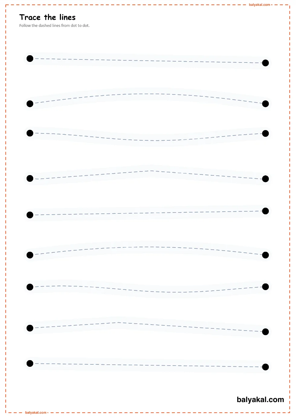 Line and Curve Tracing page 2 - Printable worksheet preview