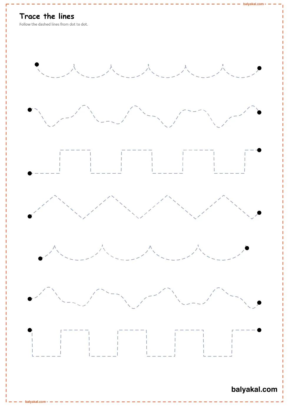 Line and Curve Tracing page 3 - Printable worksheet preview